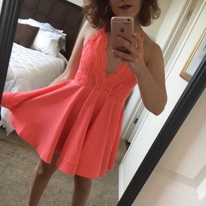 ✨LAST CHANCE✨ 🌺 Pleated Coral Mini Dress 🌺